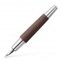 E-motion Pearwood Fountain Pen, Medium, Dark Brown